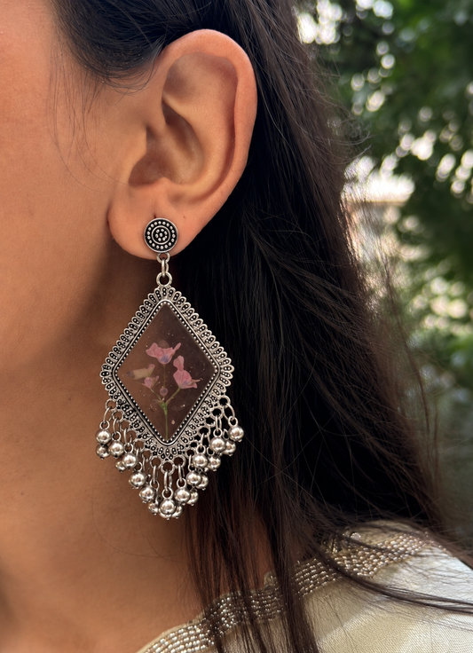 Oxidised fleure jhumka