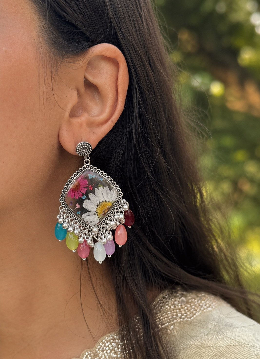 Rainbow bliss jhumkas