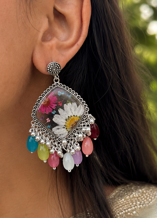Rainbow bliss jhumkas
