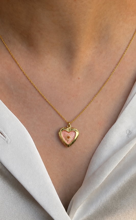 Cherry heart locket