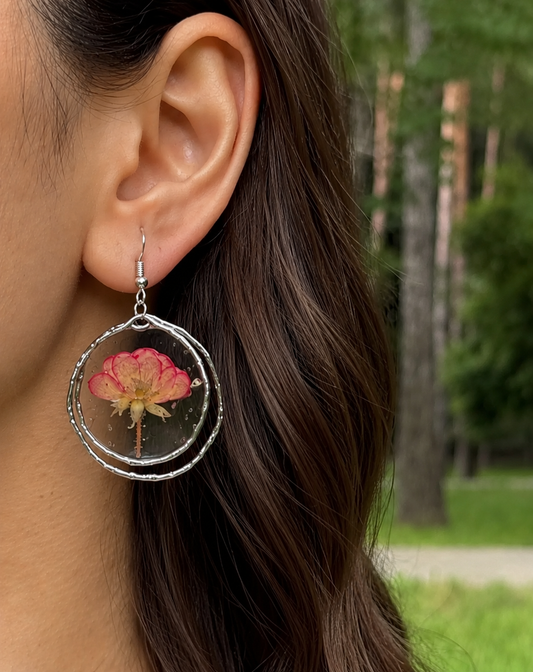 Real Rose earrings