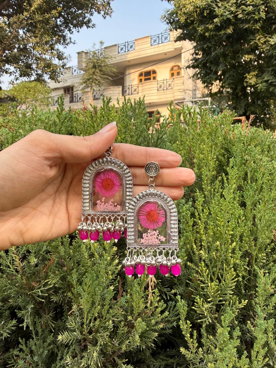 Rani pink jhumka