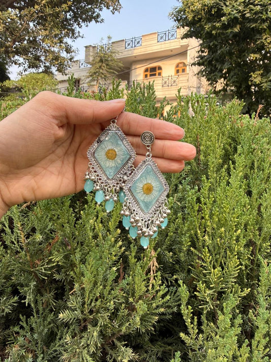 Sky blue jhumka