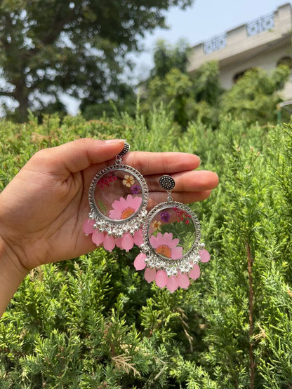 Pastel petal jhumkas