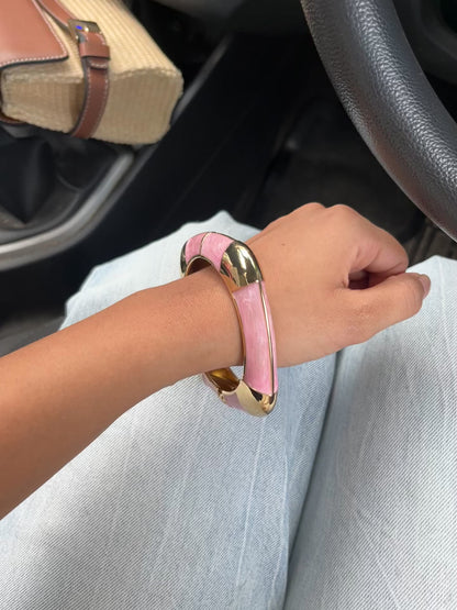 Luxe Cubic pink bangle