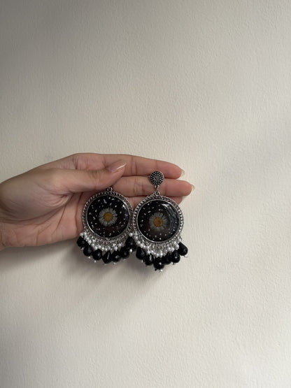 Elegant black jhumka ( without black beads)