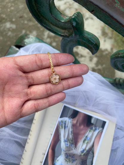 Minimalist  hexagon pendant