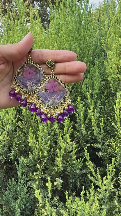 Lilac wedding jhumkas
