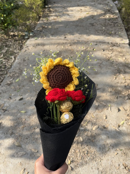 Crochet chocolate bouquet