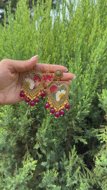 Heart Jhumka & necklace set