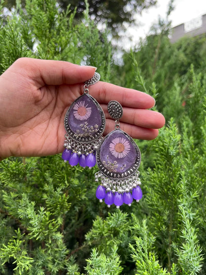 Lilac mist jhumka