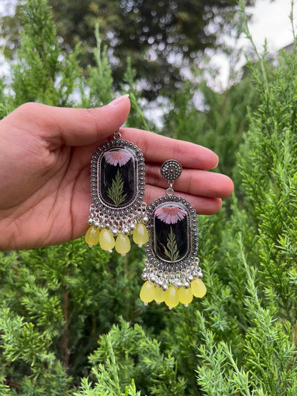 Lemon fern jhumka