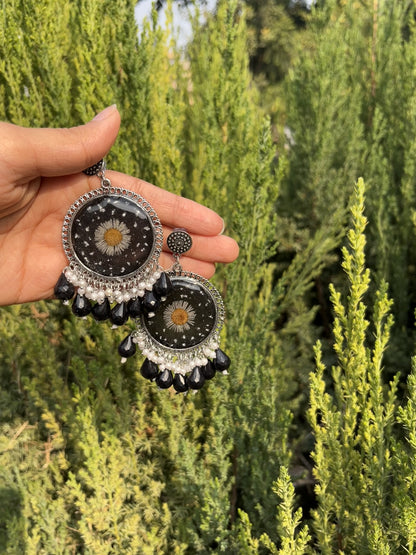 Elegant black jhumka ( without black beads)