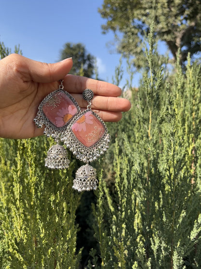 Prettiest pinkish Ghungroo jhumka