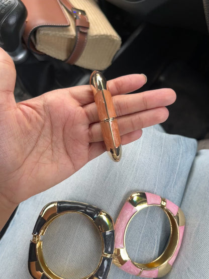 Luxe cubic orange bangle